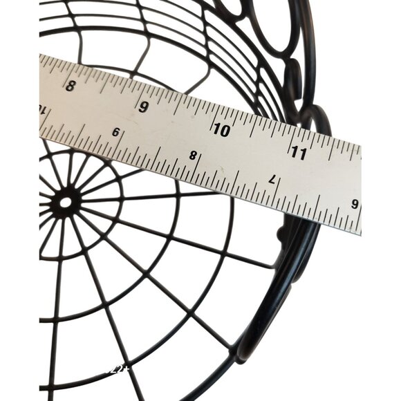 Round Black Metal Paper Plate Holder 11.5 Inch Decorative  Stand for Party Weddi - Picture 4 of 6